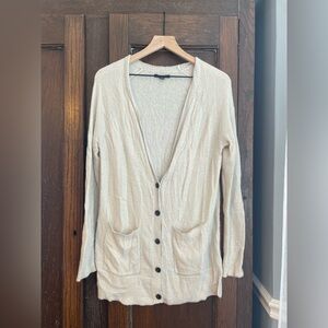 American Eagle Outfitters Beige Button-Up Cardigan